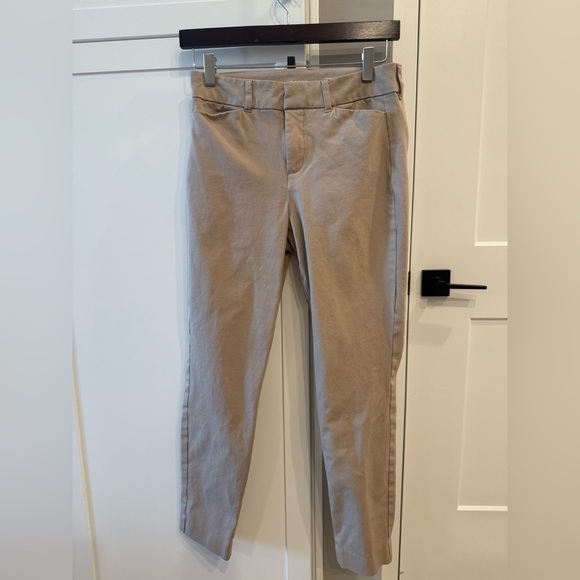 Old Navy High-Rise Pixie Pants in Tan - Picture 1 of 3